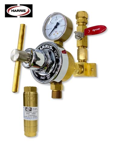 High-Flow Oxygen Pipeline Reg Kit 0-4000kPa (3/4")