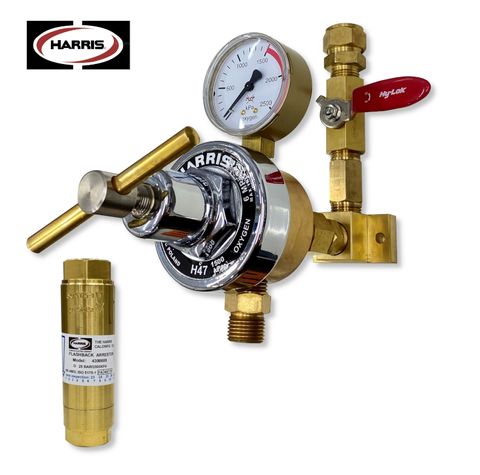 High-Flow Oxygen Pipeline Reg Kit 0-1500kPa (3/4")