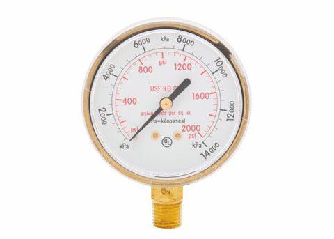 Gauge - HP750 (2000PSI/14,000KPA) (1/4" NPT)