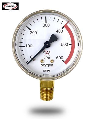 800 Series Gauge 0-600kPa (Labelled OXY)