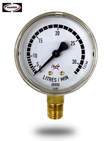 Flow Gauge 0-30lpm (3.5bar) 1/4" NPT