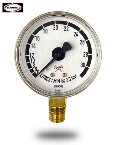 Flow Gauge - Delivery (0-30LPM) (2.3Bar)(1/4" NPT)