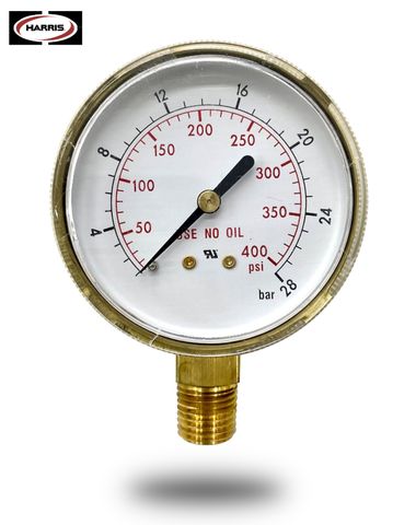 Gauge, 2 1/2" 400psi/28bar