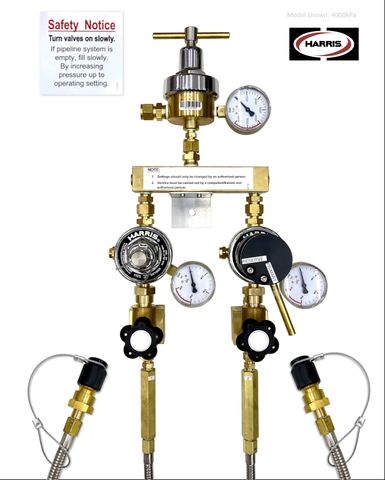 1 x 1 Oxygen Manifold 2500kPa (1.8m, 1/2"F, NOFBA)