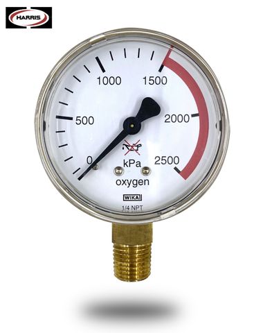 WIKA Gauge 0-2500K 1/4" npt Oxygen