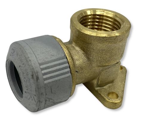 WALL ELBOW, F.I. BRASS, 18MM X 1/2"BSP