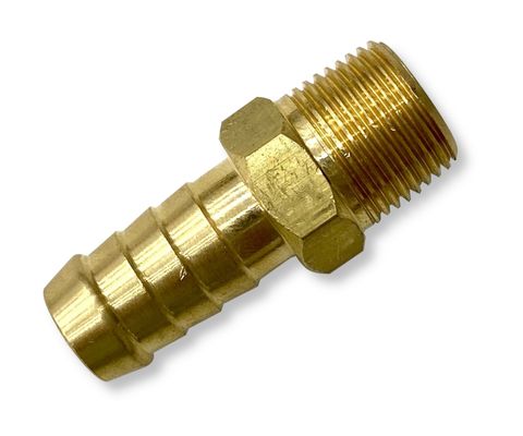 Barbed Nipple, Male 1/2" Hose Barb x 3/8" BSP M