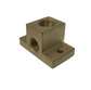 Brass Elbow Block: 2 x 3/8" BSP ports & 1/2" Out