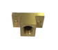 Brass Elbow Block: 2 x 1/2" Ports