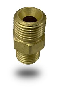 Nipple - Right-Hand Outlet (5/8" UNF) (1/4" NPTM)