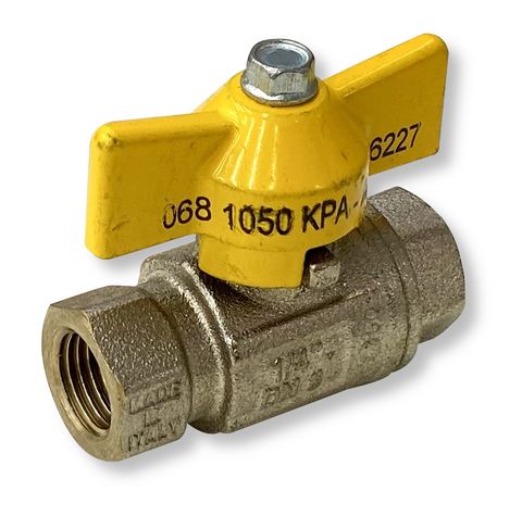 1/4" T-Handle Ball Valve (AGA Approved) (FF)