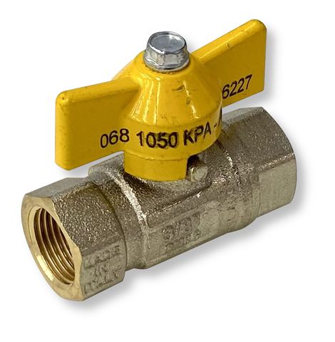 3/8" T-Handle Ball Valve (AGA Approved) (FF)