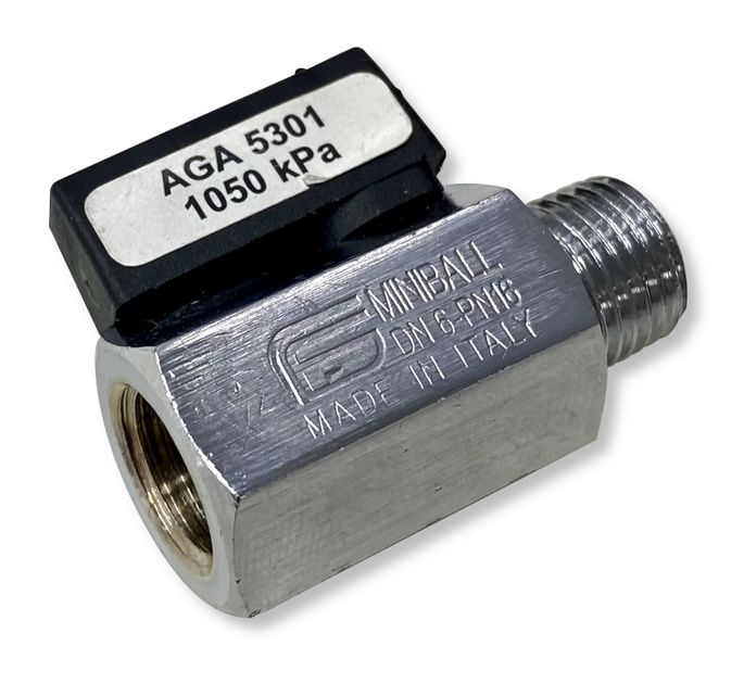 BRASS MINI BALL VALVE - MALE X FEMALE