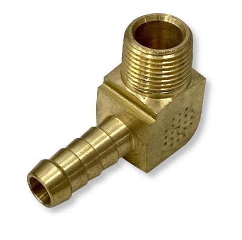 3/8" Hose Barb x 3/8" BSP Male Elbow 90&deg;