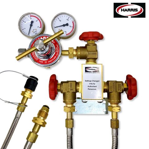 1 x 1 Acetylene Manifold, 150kPa (1.2m, 3/4")