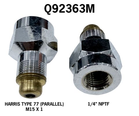 Harris Type 77 Male to 1/4" NPTF Adapter (SS Medi)