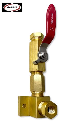 High Flow 1/2" Pipeline Assembly, O2 Cleaned Valve