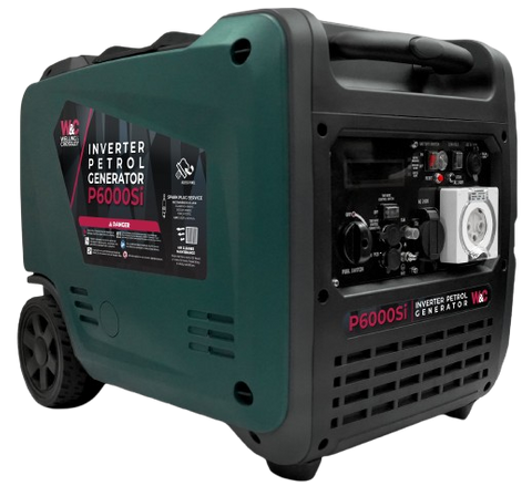 Welling & Crossley 6,000W Smart Silent Inverter Petrol Generator with E-Start