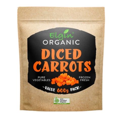 Organic Carrot Diced 8x600g