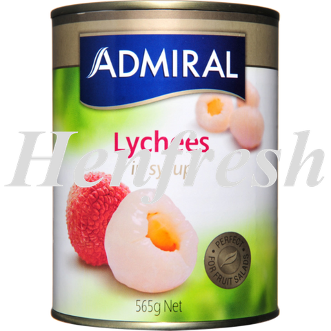 Admiral Lychees In Syrup 6x565g