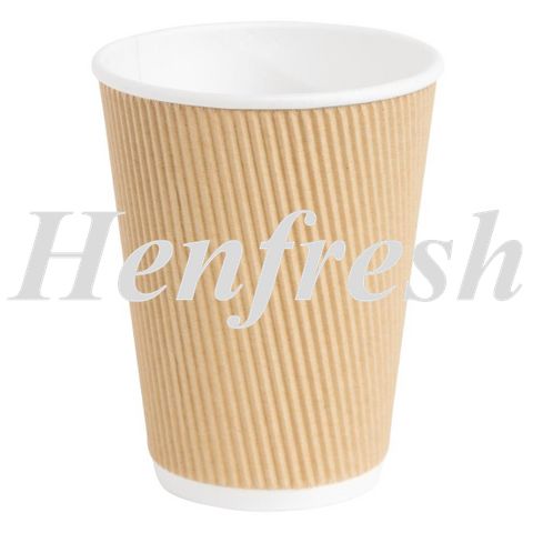 TP 12oz Brown Triple Wall Corrugated Hot Cups 500