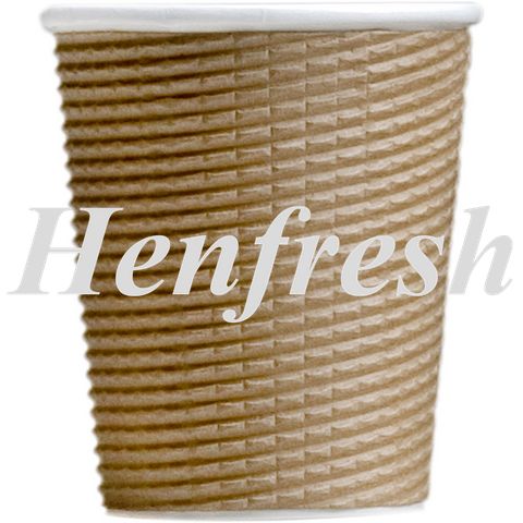 TP 8oz Brown Triple Wall Corrugated Hot Cups 500