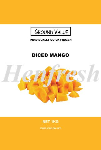 Ground Value Frozen Mango Diced 1kg