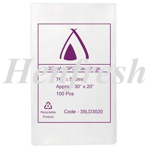 TP 30x20 Clear Bread Bags 35 micron LDPE 500