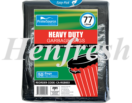 CA PrimeSource® 77L H-Duty Garbage Bags Black (250