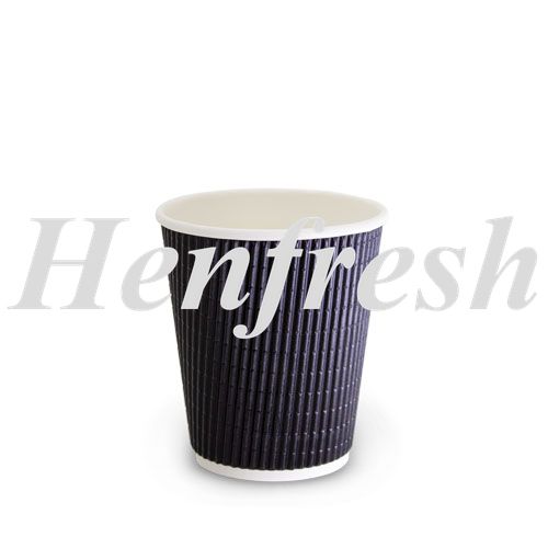 TP 8oz Charcoal Triple Wall Corrugated Cups 500