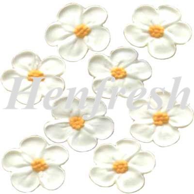 5 Petal Sugar Flowers Medium White (150)