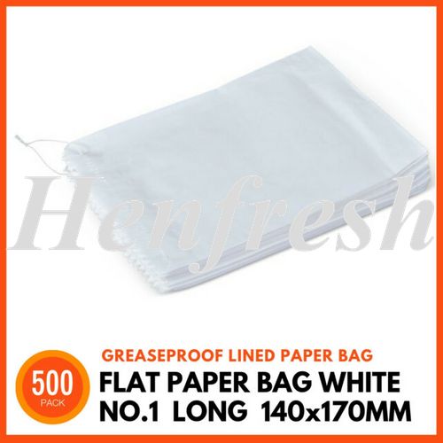 3L Bags White Greaseproof Lined (500)