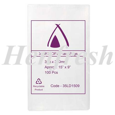TP 15x9  Clear Bread Bags 35 micron LDPE 1000