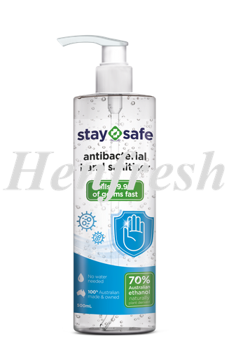 Stay Safe Hand Sanitiser Gel Pump12x500ml