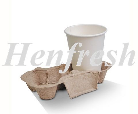 TP Carry Trays 2 Cup Moulded Fibre 500