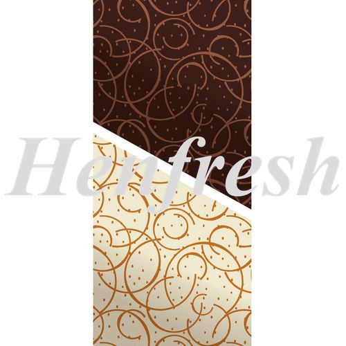 Chocolate Transfer Sheet Gold & White Curves