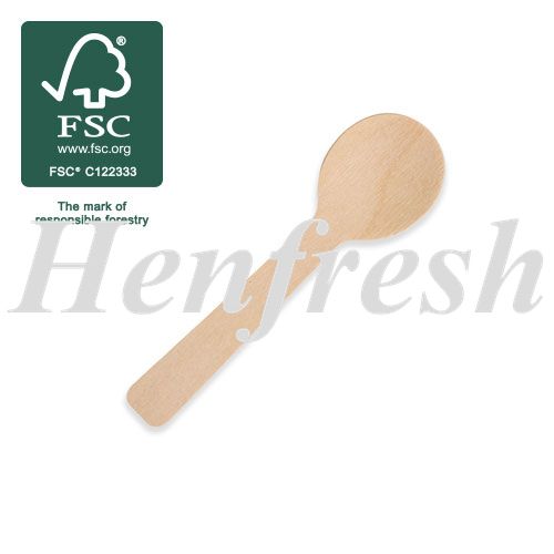HU Cutlery Wooden Teaspoon 100mm 1000