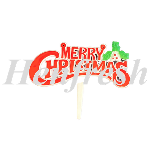 HD CP Merry Christmas Pick Red and White  (12)