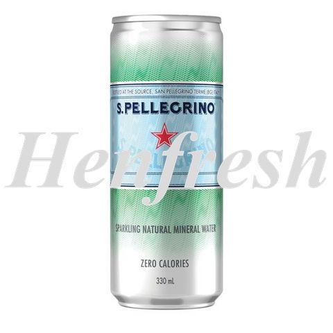 S.Pellegrino Sparkling Nat Min Water Can 3x(8x330
