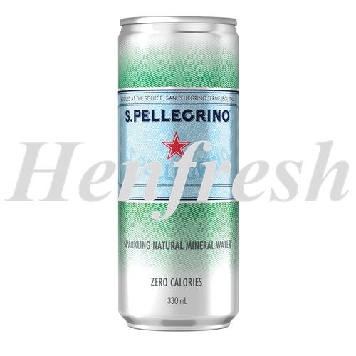 S.Pellegrino Sparkling Nat Min Water Can 3x(8x330