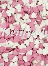 Sprinkles Pink White Hearts 1kg
