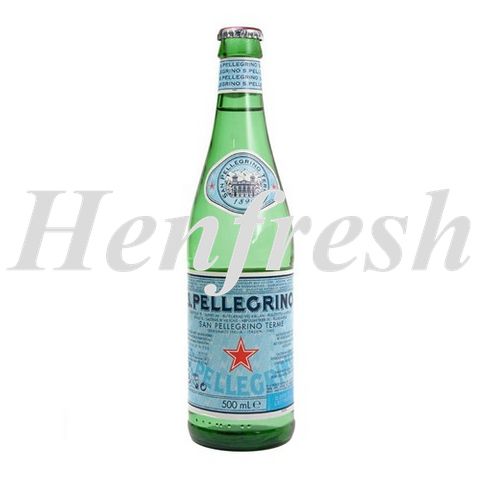 S.Pellegrino Sparkling Mineral Water 24x500ml GLAS