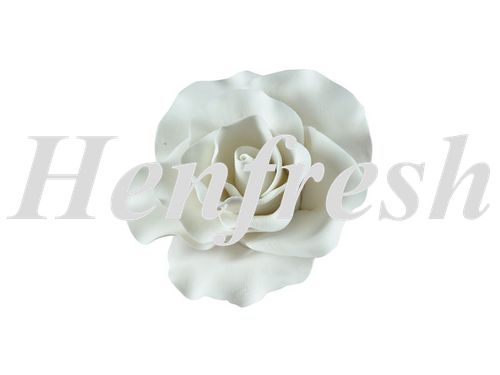 Large Single Rose White 8cm 8pce
