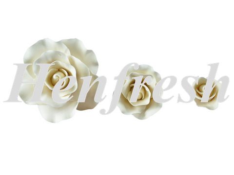 SI Mixed Size Roses Ivory  (15)