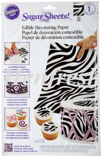 Wilton Black & White Zebra Sugar Sheet