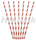 CA Straws Paper Regular Red/White Stripe (2500)