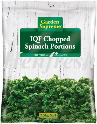 G.S. Spinach Portions Chopped 4 x 2.5kg