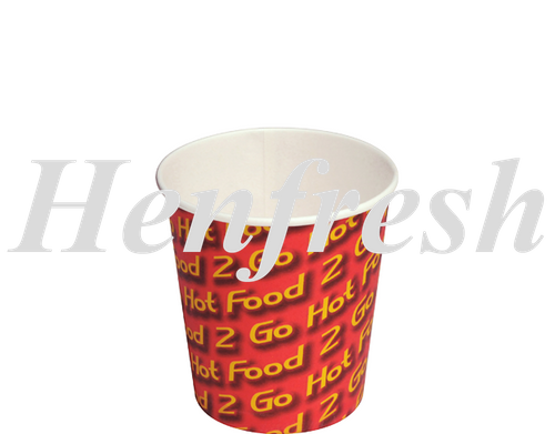 CA Hot Food 2 Go Large Paper Chip Cups 12oz 1000