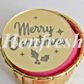 Acrylic C T Gold Merry Christmas Round Disc