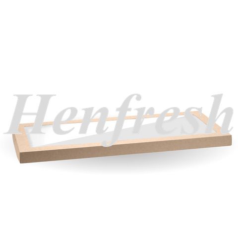 BioPak Kraft Catering Box Lid Window Large 50